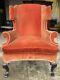 19th Century Wingback Upholstered Fireside Arm Chair (ref 865)