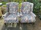2x Wingback Floral Occasional Fireside Armchairs Laura Ashley Styl