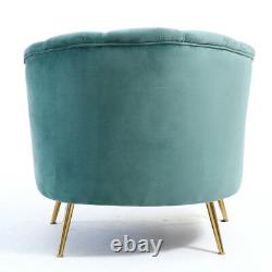 5 Colors Wing Back Velvet Fabric Chair Armchair Sofa Comft Lounge Fireside Tub