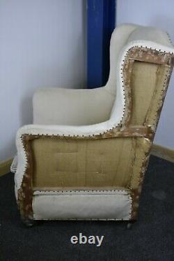 A Beautiful victotian Wingback Fireside Chair 19th century antique