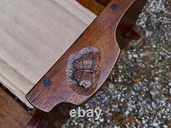 A Nigel Griffiths Oak Two Seater Leather Fireside Chair Settee Winged Armchair