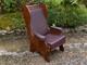 A Nigel Rupert Griffiths Oak Leather Fireside Easy Chair Wing Back Sofa Armchair