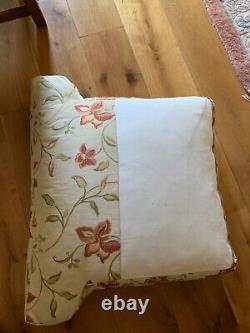 A Pair of Antique Queen Anne Style Wingback Fireside Chairs 18324 carved on leg