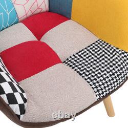Accent Armchair Fabric Wing Back Button Back Accent Chair Padded Fireside Sofa