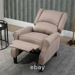 Adjustable Fabric Recliner Chair Armchair Sofa Wing Back Fireside Leisure Lounge