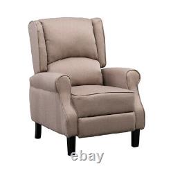 Adjustable Fabric Recliner Chair Armchair Sofa Wing Back Fireside Leisure Lounge