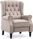 Althorpe Wing Back Fireside Recliner Fabric Bonded Leather Occasional Armchair