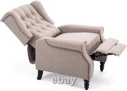 Althorpe Wing Back Fireside Recliner Fabric Bonded Leather Occasional Armchair