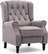 Althorpe Wing Back Fireside Recliner Fabric Bonded Leather Occasional Armchair S