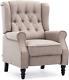 Althorpe Wing Back Fireside Recliner Fabric Bonded Leather Occasional Armchair S