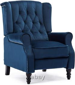 Althorpe Wing Back Fireside Recliner Fabric Bonded Leather Occasional Armchair S