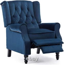 Althorpe Wing Back Fireside Recliner Fabric Bonded Leather Occasional Armchair S