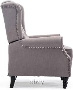 Althorpe Wing Back Fireside Recliner Fabric Bonded Leather Occasional Armchair S