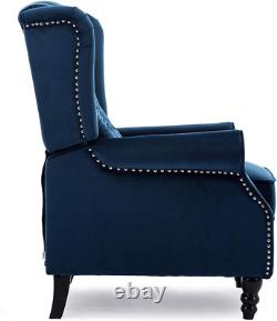 Althorpe Wing Back Fireside Recliner Fabric Bonded Leather Occasional Armchair S