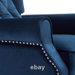 Althorpe Wing Back Fireside Recliner Fabric Bonded Leather Occasional Armchair S