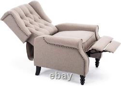 Althorpe Wing Back Fireside Recliner Fabric Bonded Leather Occasional Armchair S