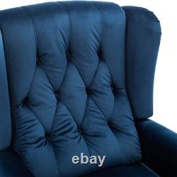 Althorpe Wing Back Fireside Recliner Fabric Bonded Leather Occasional Armchair S