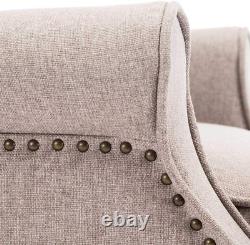 Althorpe Wing Back Fireside Recliner Fabric Bonded Leather Occasional Armchair S