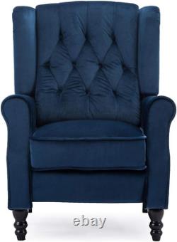 Althorpe Wing Back Fireside Recliner Fabric Bonded Leather Occasional Armchair S