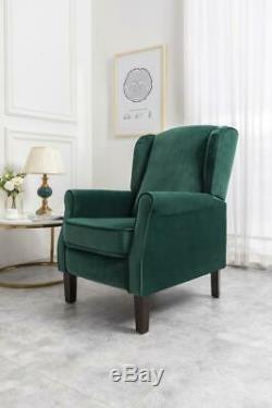 Althorpe Wing Back Recliner Chair Fabric Button Fireside Occasional Armchair