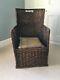 Antique High Or Wing Back Wicker Armchair, Fireside, Porters, Shepherds