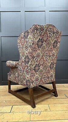 Antique Upholstered Armchair / 19th Century /Wingback Armchair / Fireside Chair