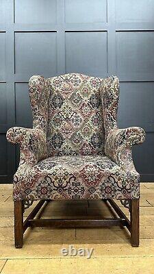 Antique Upholstered Armchair / 19th Century /Wingback Armchair / Fireside Chair