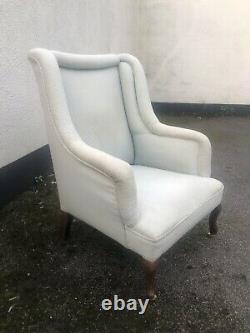 Antique Victorian Wing Back Fireside Chair