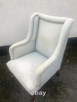 Antique Victorian Wing Back Fireside Chair