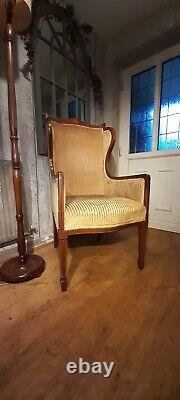 Antique Wing Back Fireside Arm Chair