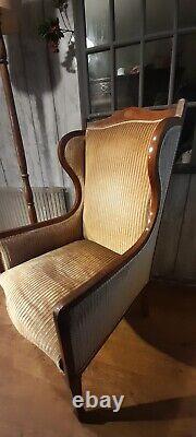 Antique Wing Back Fireside Arm Chair