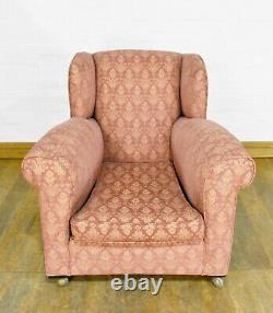 Antique vintage wingback fireside tub chair armchair