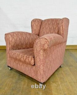 Antique vintage wingback fireside tub chair armchair