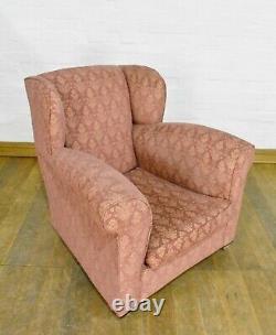 Antique vintage wingback fireside tub chair armchair