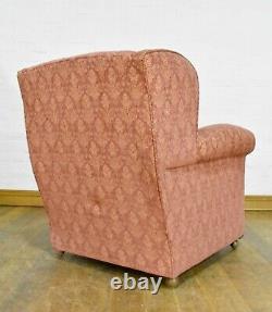 Antique vintage wingback fireside tub chair armchair