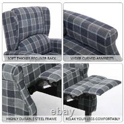 Armchair Recliner Sofa Chair Fireside TUB Chairs Cinema Wing Back Fabric Lounge