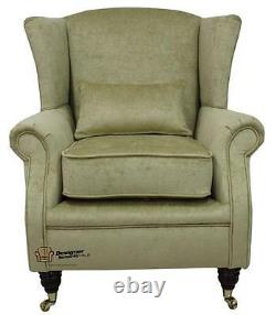 Ashley Fireside High Back Wing Armchair Pimlico Lemon Fabric