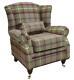 Ashley Wing Chair Fireside High Back Armchair Balmoral Heather Check Ps