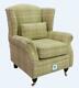 Ashley Wing Chair Fireside High Back Armchair Piazza Square Check Green