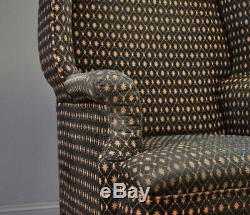 Attractive Antique Large Wing Back Fireside Armchair