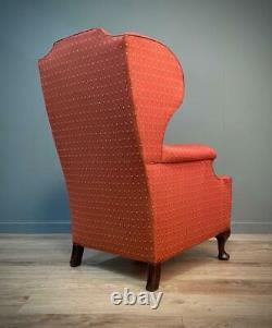 Attractive Large Antique Victorian Wing Back Fireside Armchair