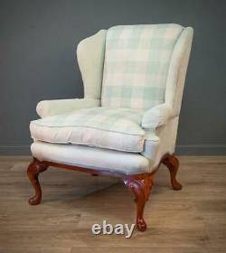 Attractive Large Upholstered Wingback Armchair Fireside Chair