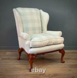 Attractive Large Upholstered Wingback Armchair Fireside Chair