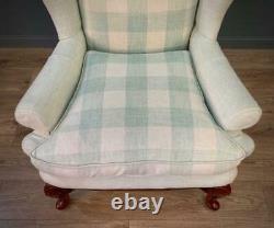 Attractive Large Upholstered Wingback Armchair Fireside Chair