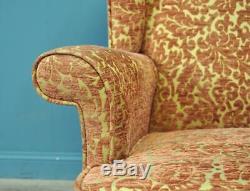 Attractive Pair Of Two 2 Parker Knoll Fireside Wingback Armchairs And Foot Stool