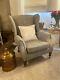 Beautiful Parker Knoll Fireside Wingback Armchair With Brass Castors