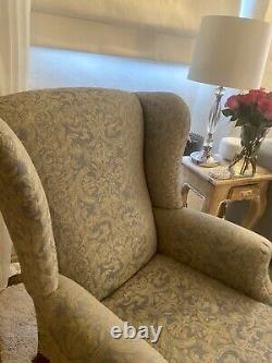 Beautiful Parker Knoll Fireside Wingback armchair With Brass Castors