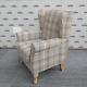 Careco Beige Check Stirling Fireside Chair