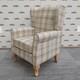 Careco Beige Check Stirling Fireside Chair
