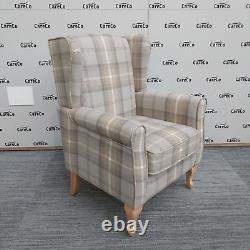 CareCo Beige Check Stirling Fireside Chair